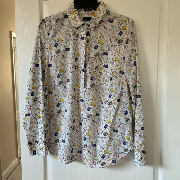 J. Crew Multicolor Patterned Blouse - Picture 3 of 5